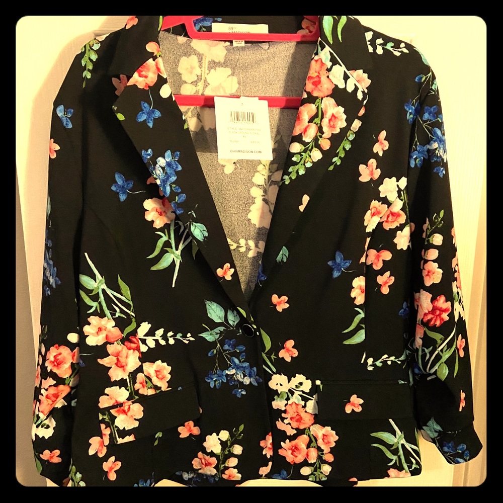 Floral Blazer | 3/4 Sleeves | NWT